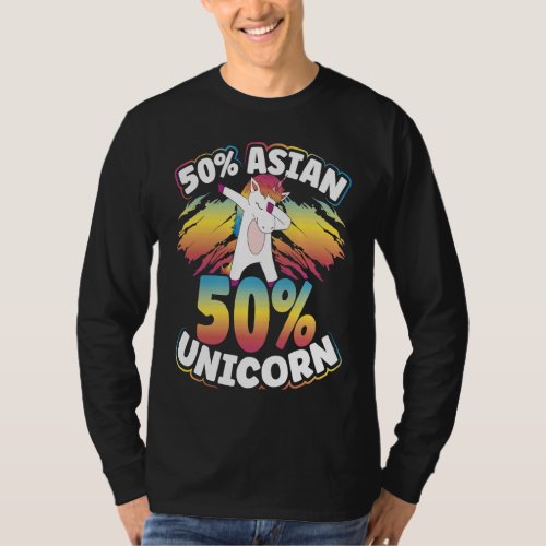 Backprint Half Asian Half Unicorn  For Asian T_Shirt