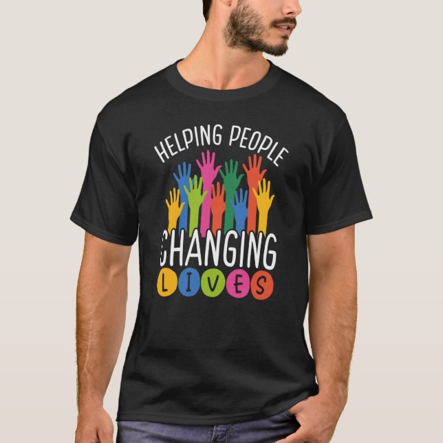 Backprint Helping People Volunteer T-Shirt (Front)