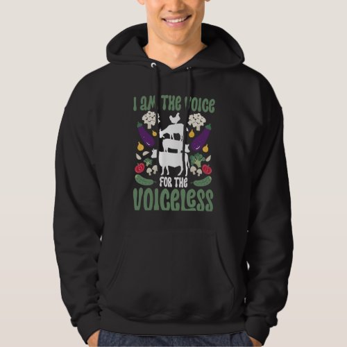 Backprint I Am The Voice For The Voiceless Veganis Hoodie