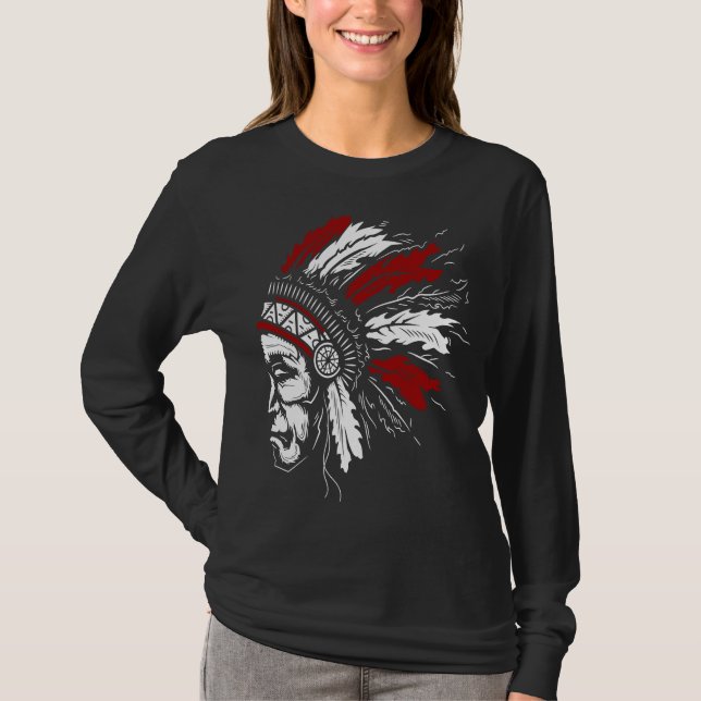 Backprint Indian headpiece T-Shirt (Front)