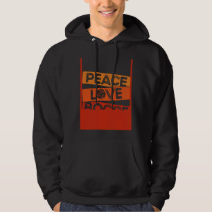 Backprint Peace Love Bocce Bocce Ball Hoodie