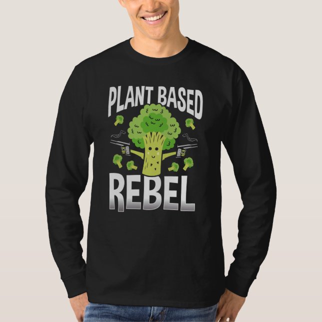 Backprint Plant Based Rebel Veganism T-Shirt (Front)