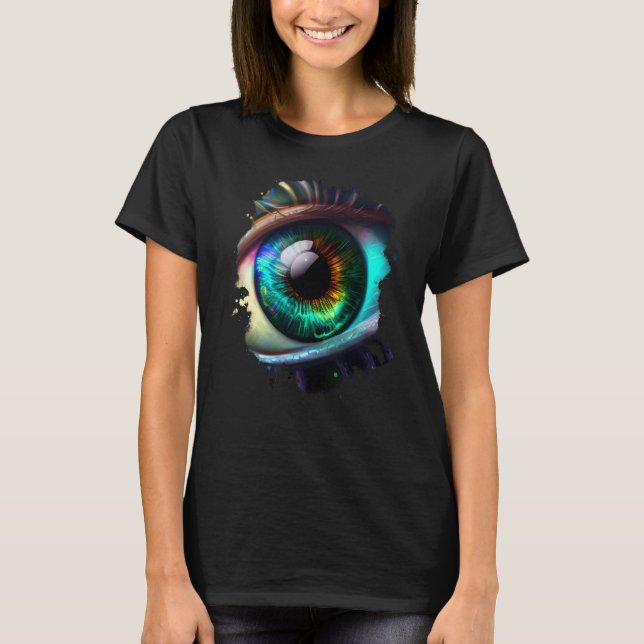 Backprint rainbow eye the beauty in the dark T-Shirt (Front)