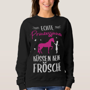 Backprint Real Princess Kissing No Frogs Horse Sweatshirt