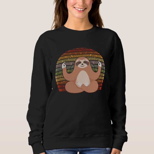 Backprint retro sloth sweatshirt (Front)