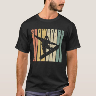 Backprint Snowboard Retro and Vintage Snowboarder T-Shirt