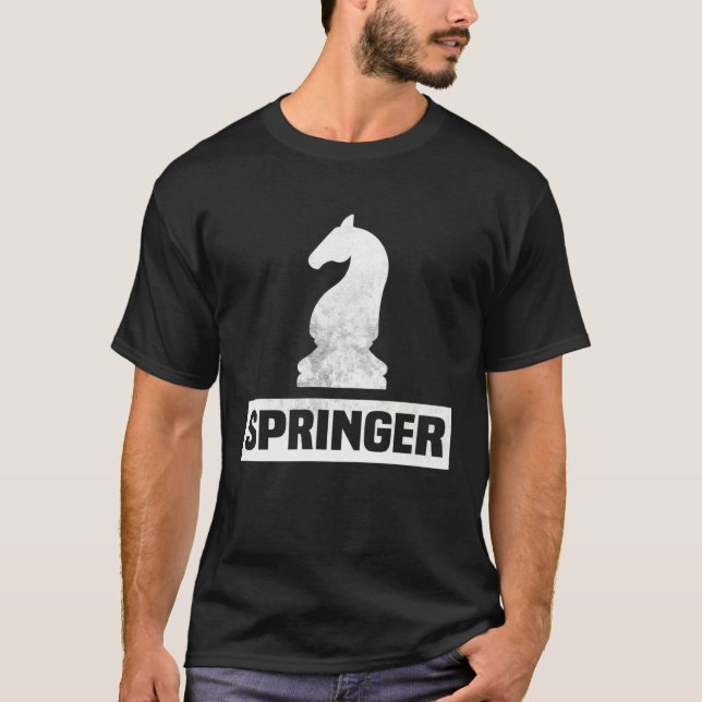 Backprint Springer Chess Figure T-Shirt (Front)