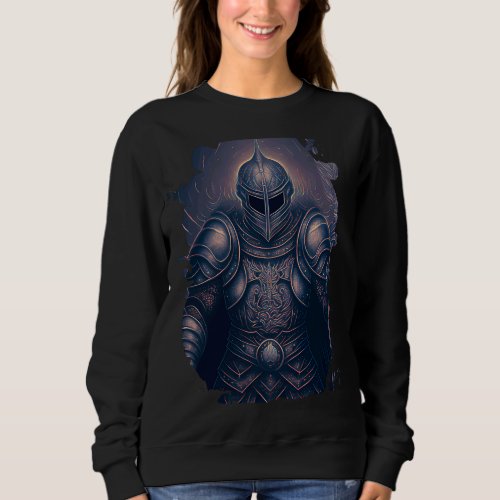 Backprint The mighty knight with powerful aura Sweatshirt