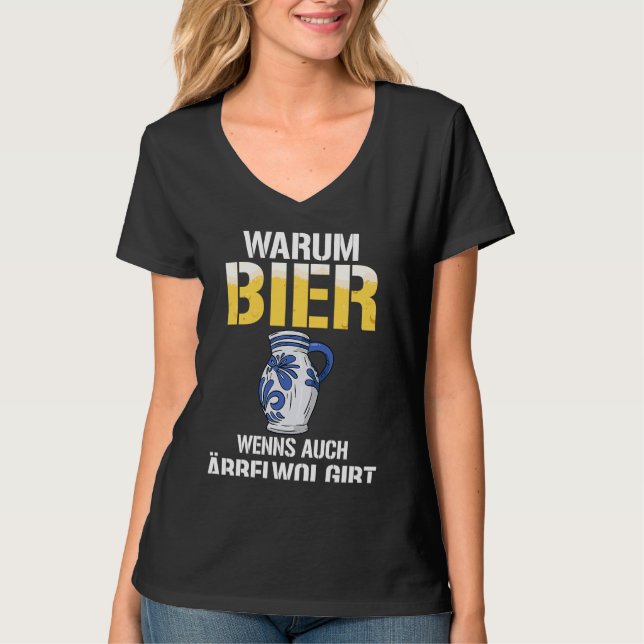 Backprint Why beer if there is also Äbbelwoi  2 T-Shirt (Front)