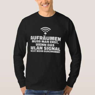 Backprint WLAN signal PC nerd statement and comput T-Shirt