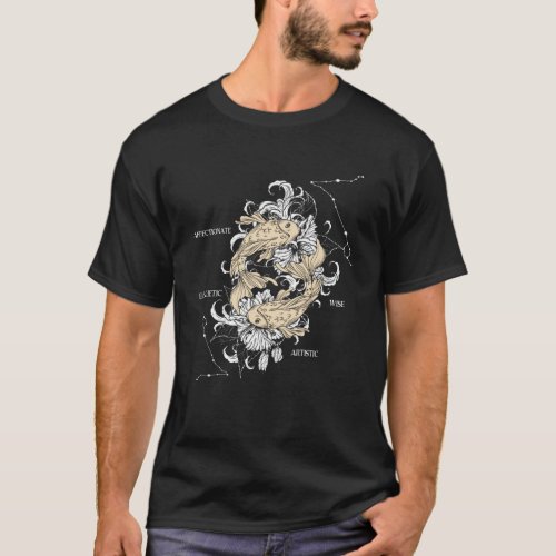 Backprint Zodiac Pisces T_Shirt