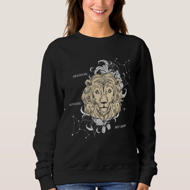 Backprint Zodiac Sign Leo Sweatshirt (Front)
