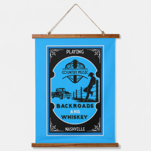 Backroad American Country Music Hanging Tapestry
