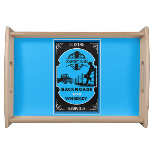 Backroad American Country Music Serving Tray