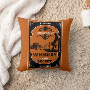 Backroad American Country Music Throw Pillow