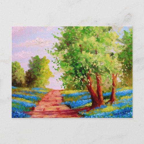 Backroad Bluebonnets Postcard