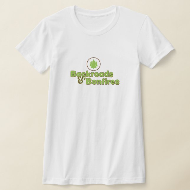 Backroads & Bonfires Women's Fine Jersey T-Shirt (Laydown)