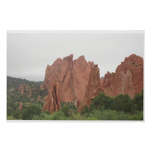 Backside of Kissing Camels in Garden of The Gods Faux Canvas Print