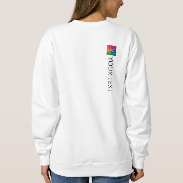 Backside Print Womens Modern Elegant Template Sweatshirt (Back)
