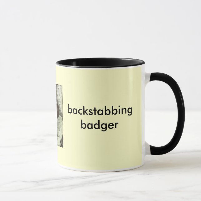backstabbing badger mug (Right)