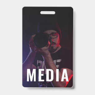 Backstage Pass Media ID Badge with Photo