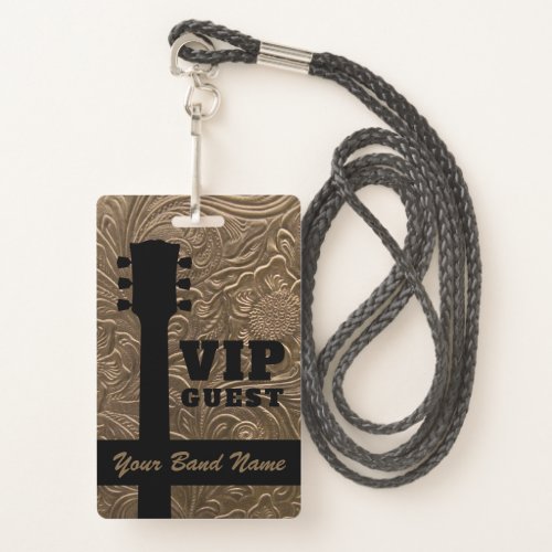 Backstage Pass VIP Band Country Music Rock Lanyard Badge