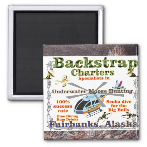 Backstrap Charters Underwater Moose Hunting Alaska Magnet