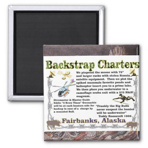 Backstrap Charters Underwater Moose Hunting Magnet