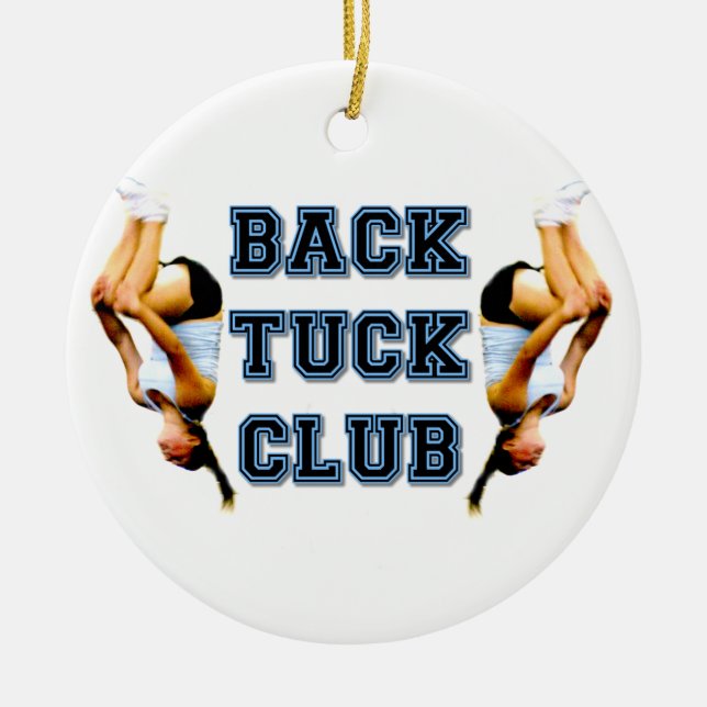 Backtuck club ceramic ornament (Front)