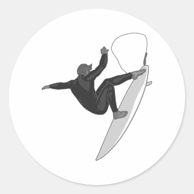 Backward Wipeout Classic Round Sticker (Front)