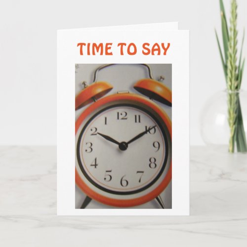 BACKWARDS CLOCK 50th BIRTHDAY CARD