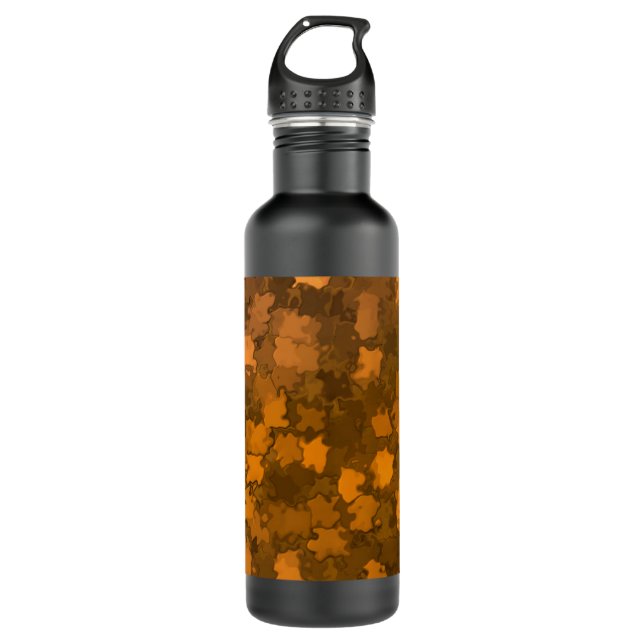 Backwater Leaves Camo Stainless Steel Water Bottle (Front)