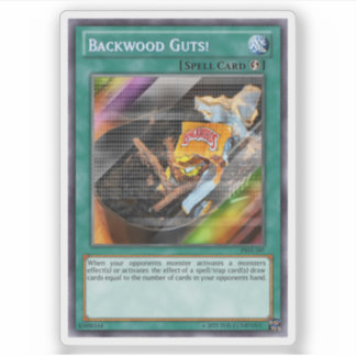 Backwood Guts Trading Card Sticker