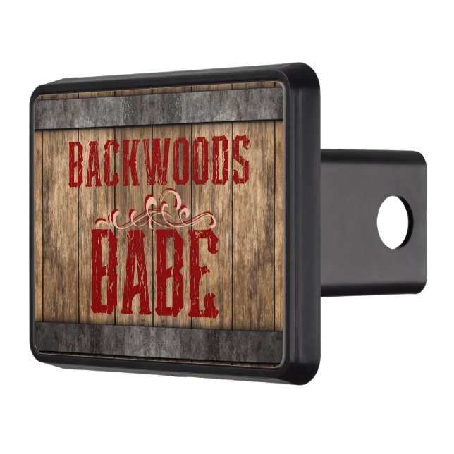 Backwoods Babe Decorative Hitch Cover (Left)