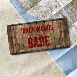 Backwoods Babe Decorative License Plate