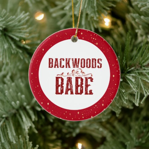 Backwoods Babe Personalized Ceramic Ornament