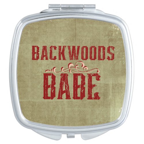 Backwoods Babe Typography Compact Mirror