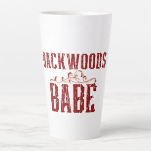 Backwoods Babe Typography Latte Mug
