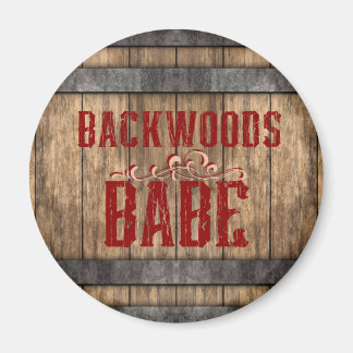 Backwoods Babe Whiskey Keg Magnet