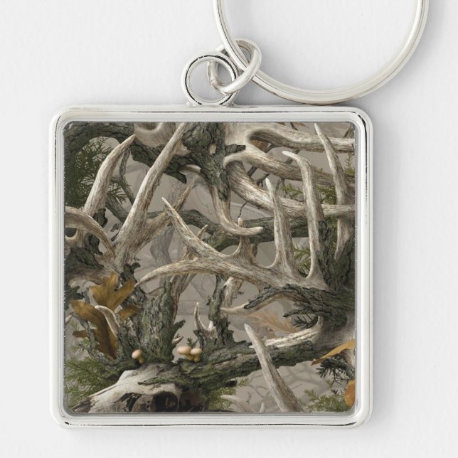 Backwoods deer skull camo keychain (Front)