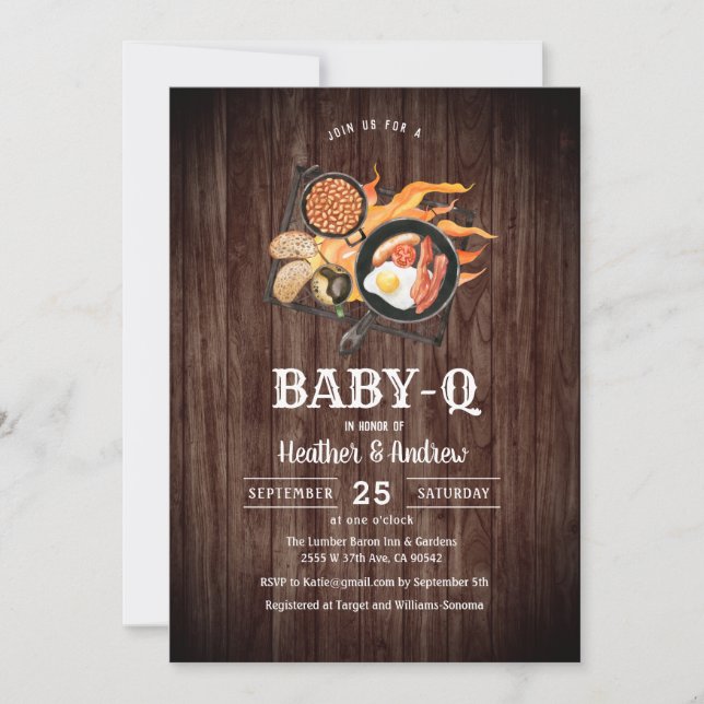 Backyard BabyQ Baby Shower Invitation (Front)