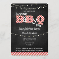 Backyard BaByQ Bash BBQ Baby Shower Invitation