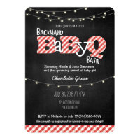 Backyard BaByQ Bash BBQ Baby Shower Invitation