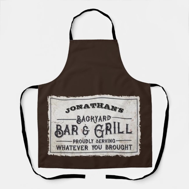 Backyard Bar & Grill Apron