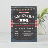 Backyard Barbecue 50th Birthday Invitation | Zazzle