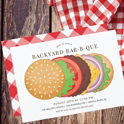 Backyard Barbecue  Invitation