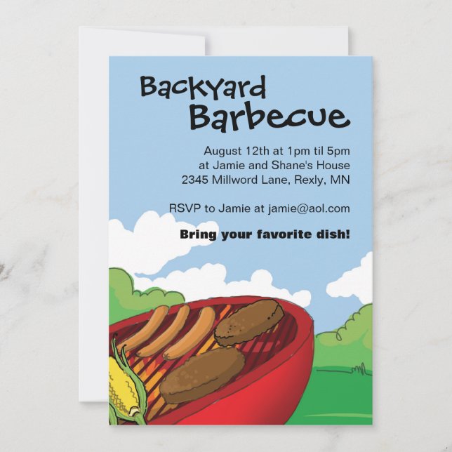 Backyard Barbecue Invitations (Front)