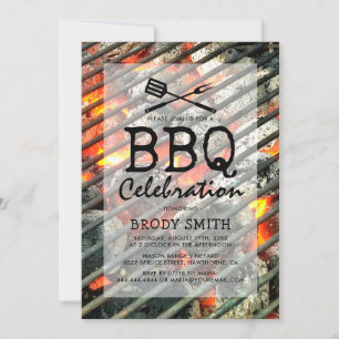 Backyard Barbecue Summer BBQ Grill Invitation
