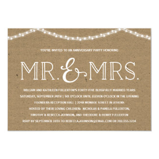 Backyard Bash | Rustic Anniversary Party Card