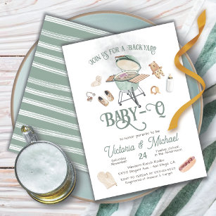 Backyard BBQ Baby-Q Baby Shower Invitation